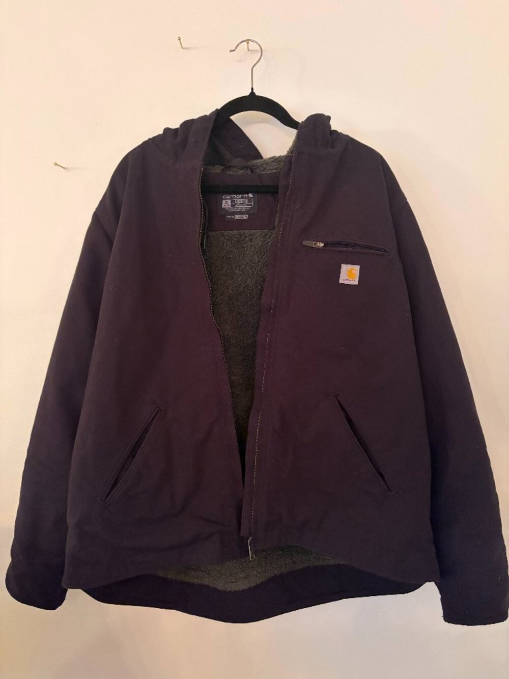 Carhartt Women's Iconic Washed Duck Sierra Jacket (Reg XL) (BLACK) (LOOSE FIT)